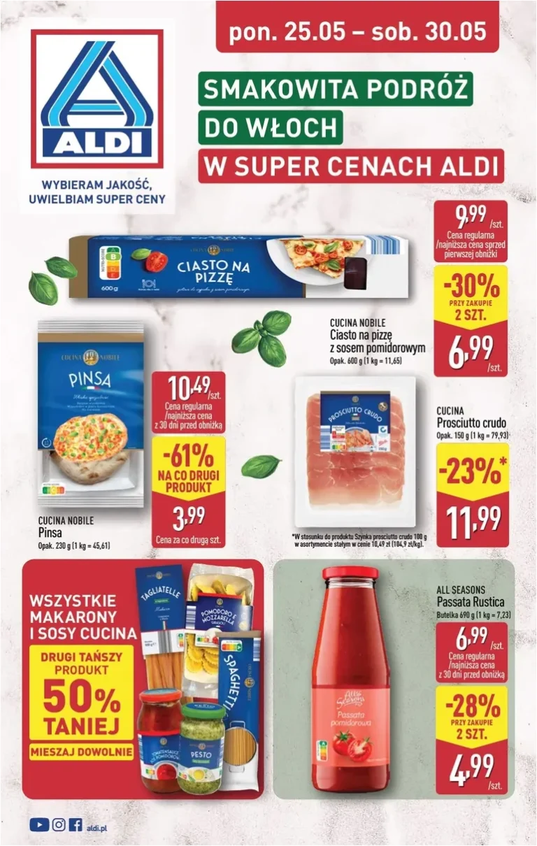 ALDI – Smakowita podróż do Włoch gazetka od 25.05.2026 - strona 1