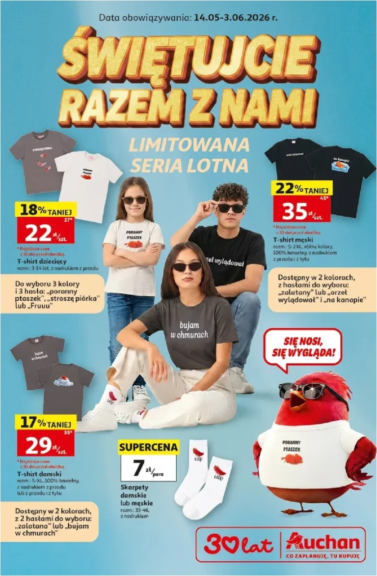 Auchan – Świętujcie Razem z Nami 30 Lat gazetka od 14.05.2026 - strona 1