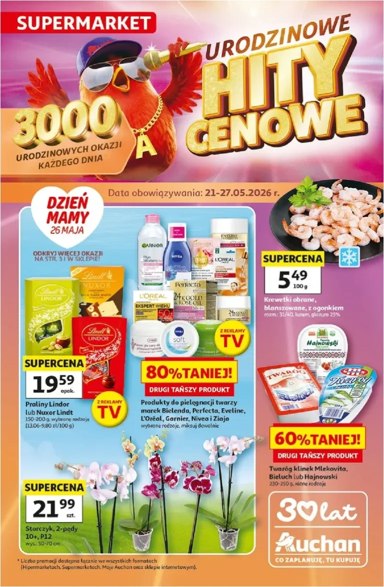 Supermarket Auchan gazetka od 21.05.2026 - strona 1