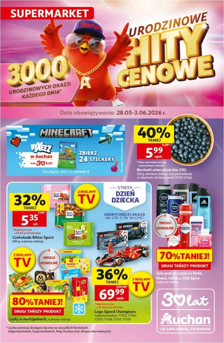 Najnowsza gazetka Supermarket Auchan ważna od 28.05.2026 ⭐ - strona 1