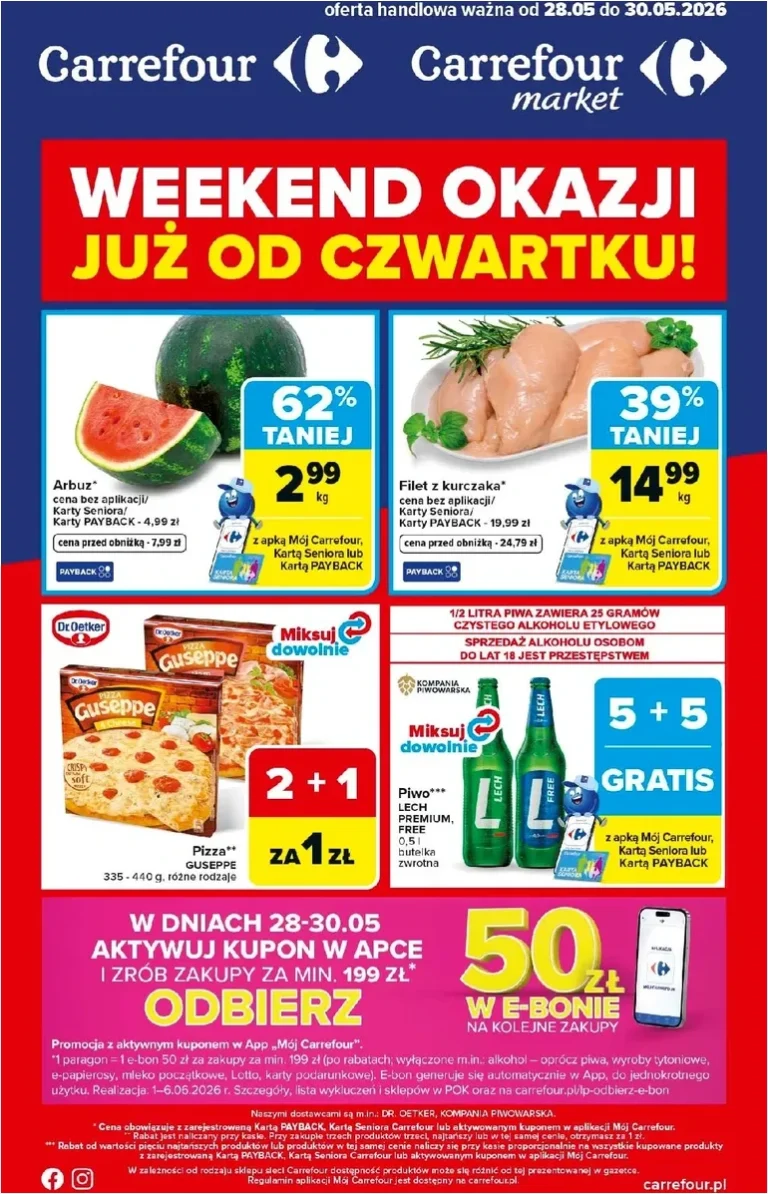Carrefour – Weekend promek już od czwartku gazetka od 28.05.2026 - strona 1