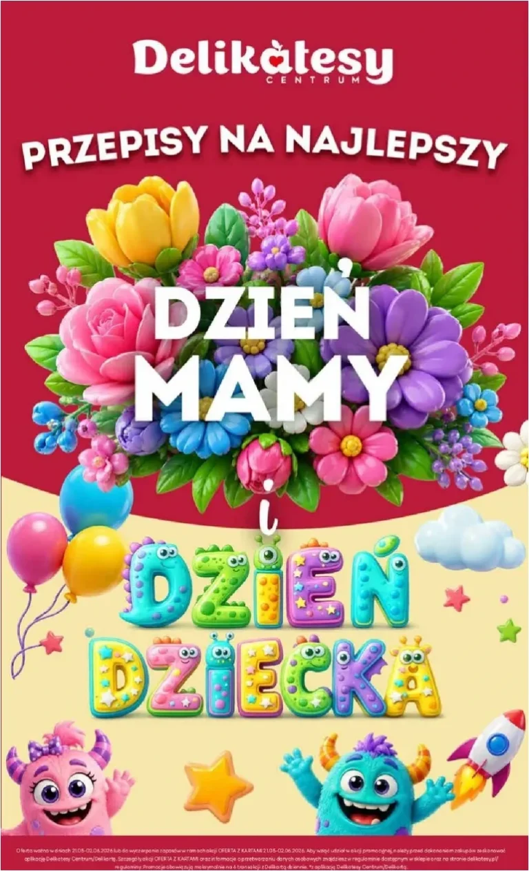 Delikatesy Centrum – Katalog Dzień Mamy i Dzień Dziecka gazetka od 21.05.2026 - strona 1
