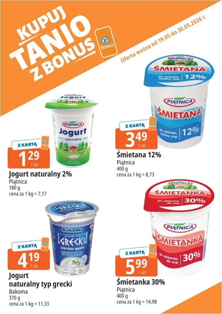 E.Leclerc – Kupuj tanio z bonus gazetka od 19.05.2026 - strona 1