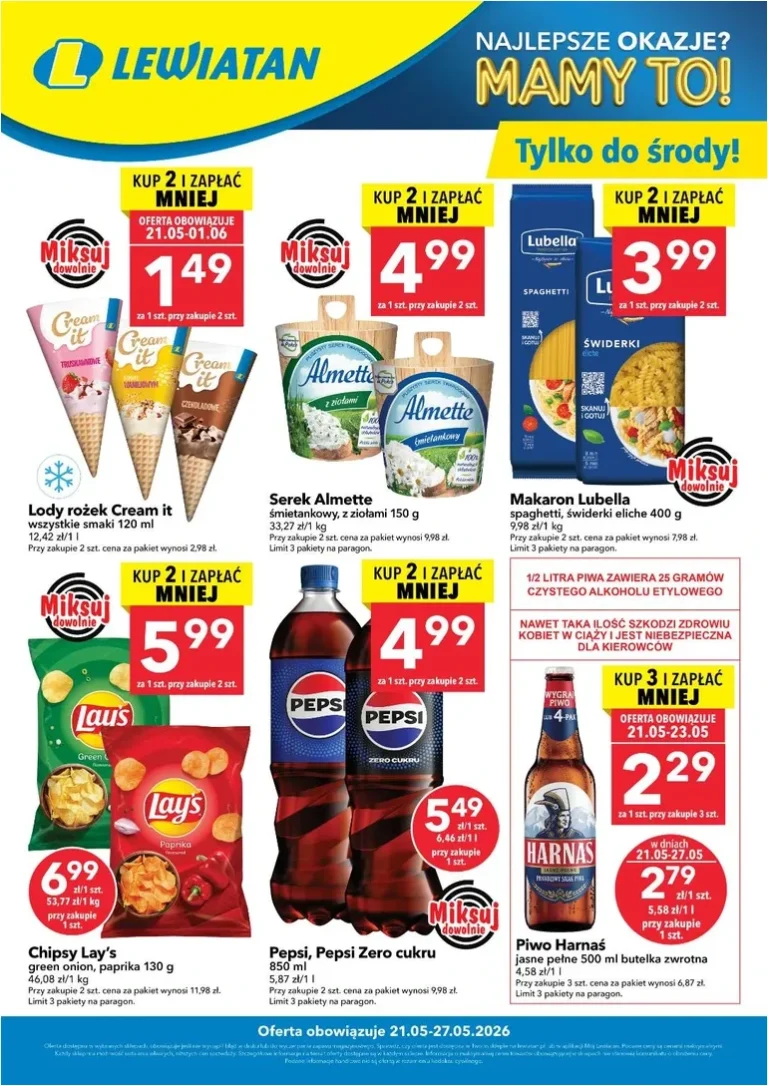 Lewiatan – W wielopakach taniej gazetka od 21.05.2026 - strona 1