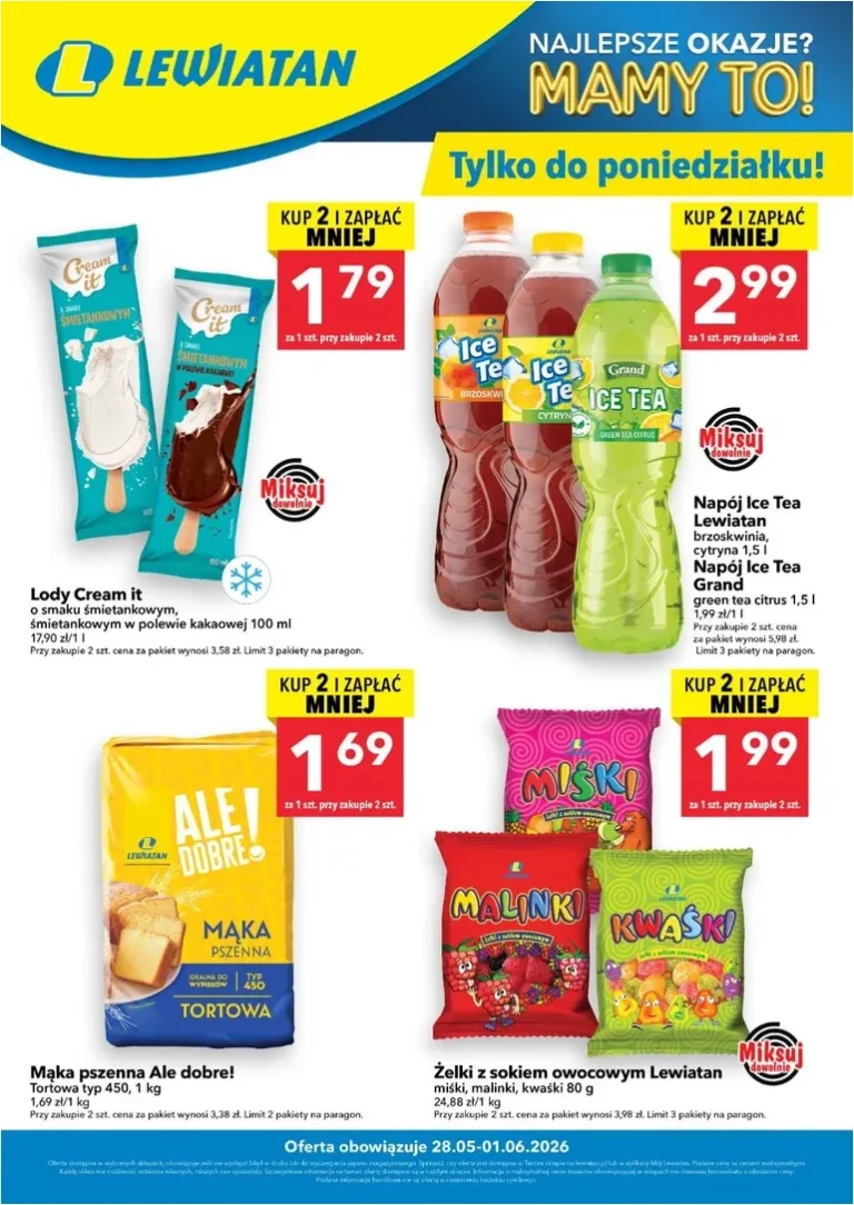 Najnowsza gazetka Lewiatan – W wielopakach taniej! ważna od 28.05.2026 ⭐ - strona 1
