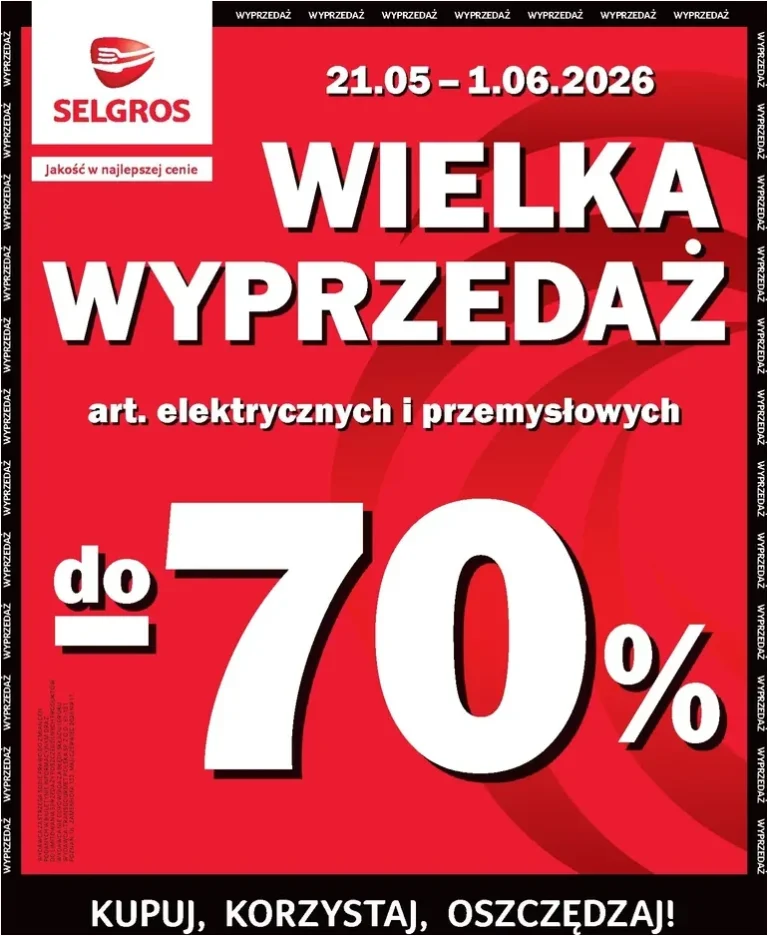 Selgros cash&amp;carry – Katalog Wielka Wyprzedaż gazetka od 21.05.2026 - strona 1