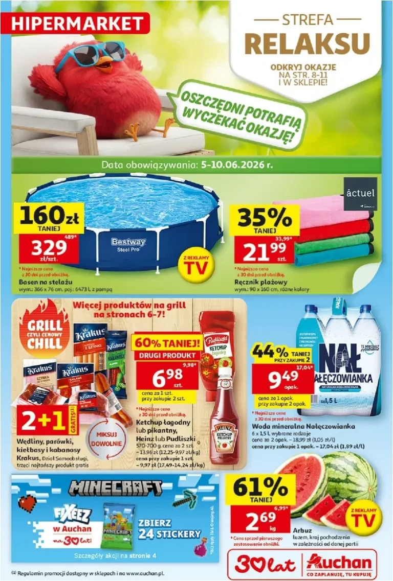Najnowsza gazetka Hipermarkett Auchan ważna od 05.06.2026 ⭐ - strona 1