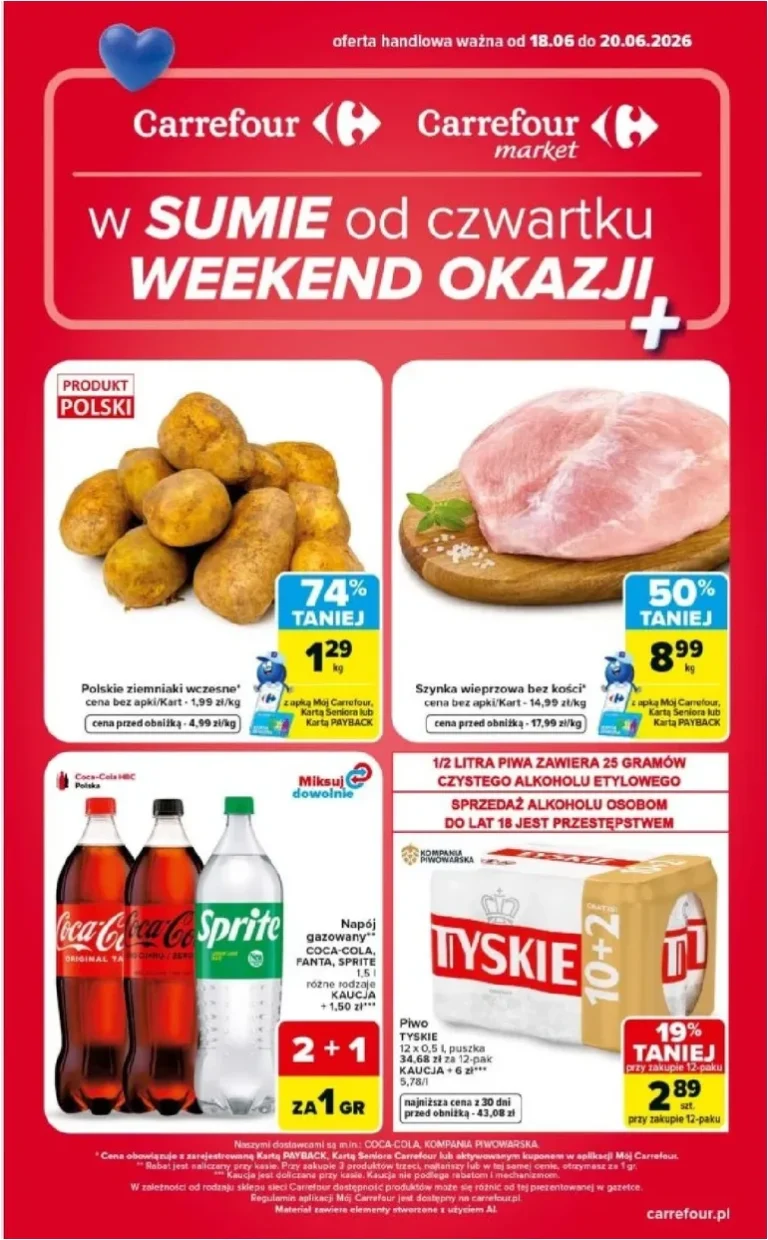 Carrefour – Weekend promek już od czwartku gazetka od 18.06.2026 - strona 1