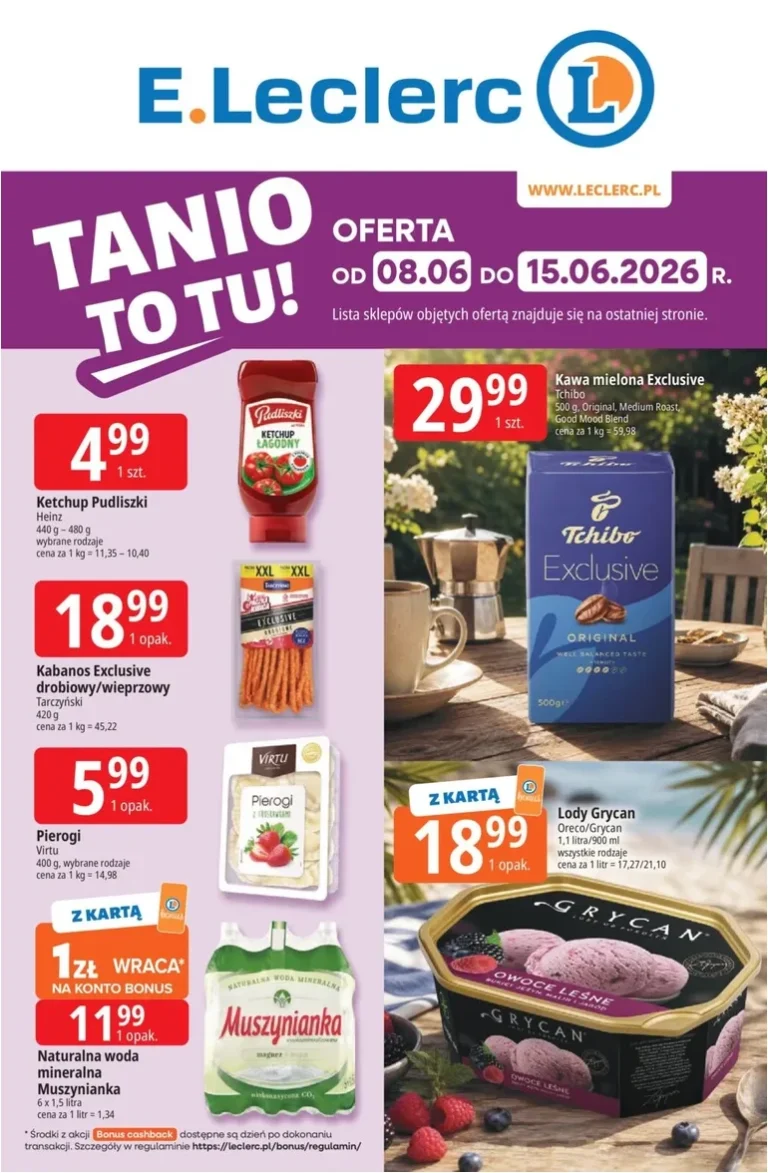 Najnowsza gazetka E.Leclerc ważna od 08.06.2026 ⭐ - strona 1