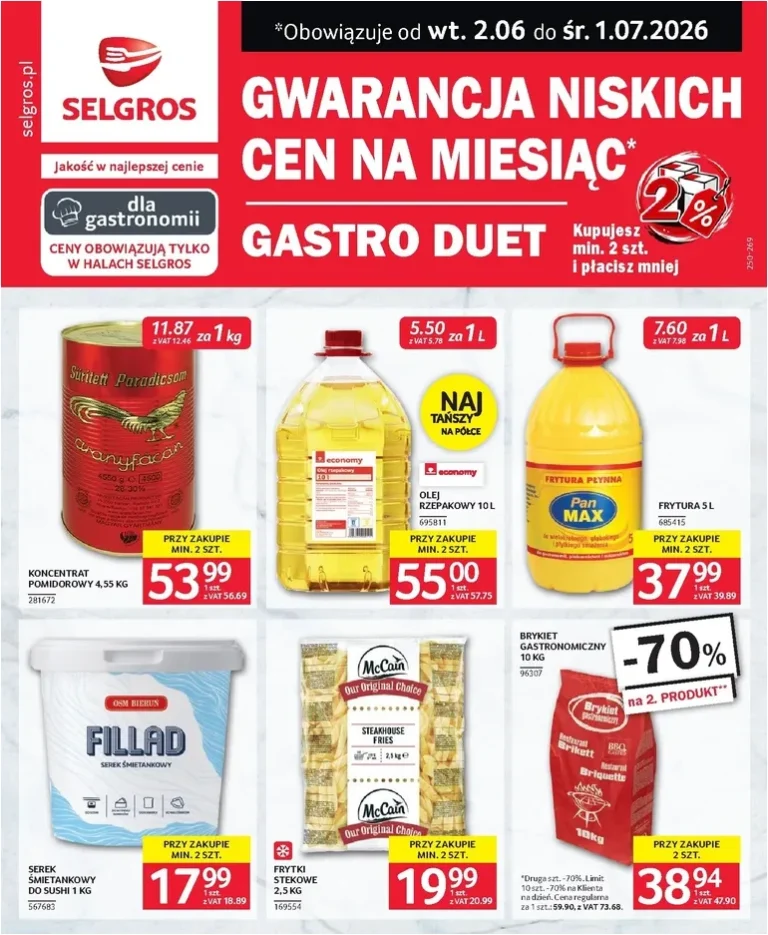 Najnowsza gazetka Selgros cash&amp;carry – Gastro Duet ważna od 02.06.2026 ⭐ - strona 1