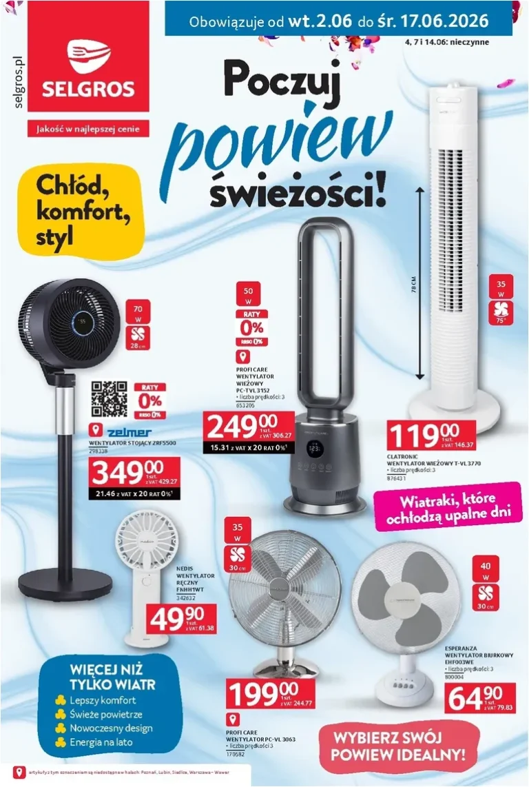 Najnowsza gazetka Selgros cash&amp;carry – Wentylatory ważna od 02.06.2026 ⭐ - strona 1