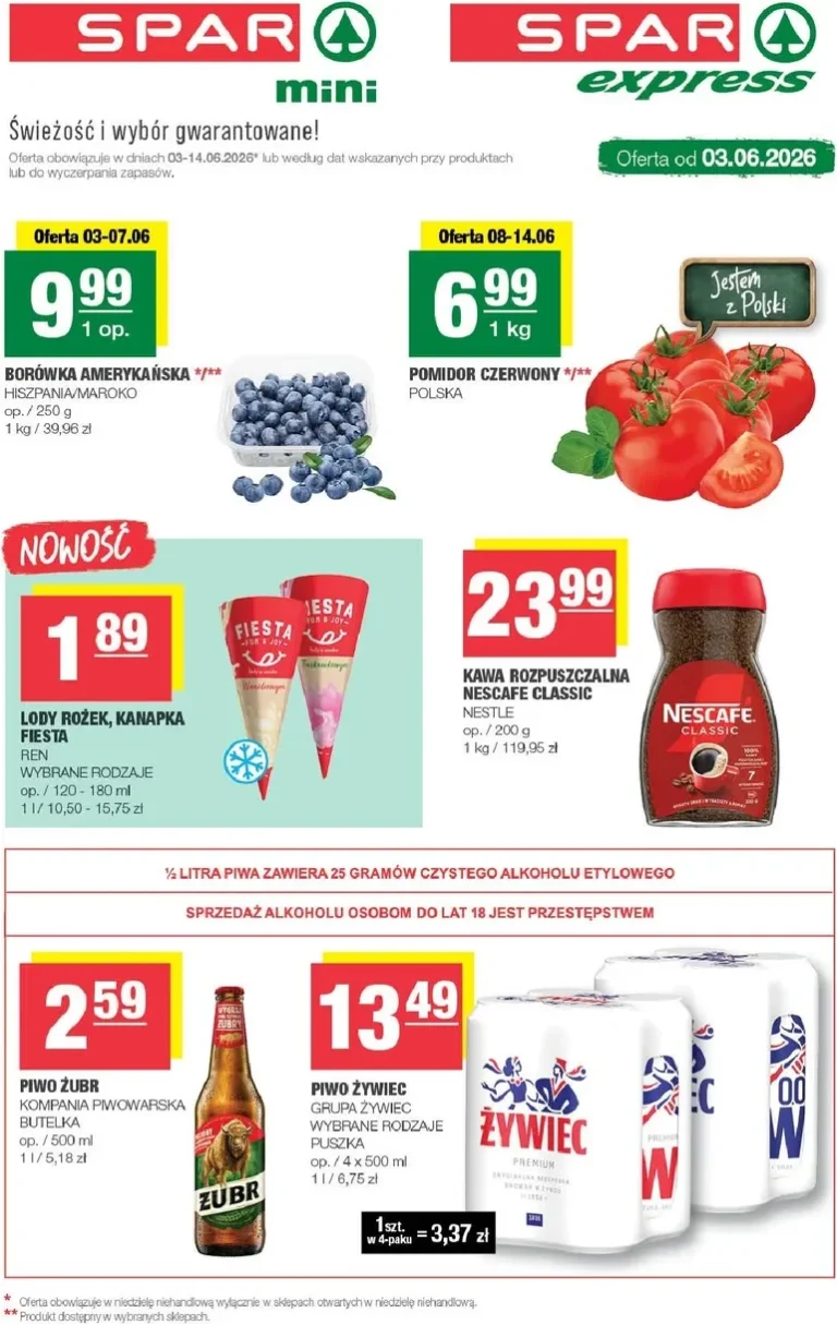 Najnowsza gazetka SPAR – Mini ważna od 03.06.2026 ⭐ - strona 1