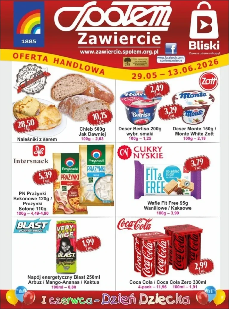 Społem – Zawiercie gazetka od 29.05.2026 - strona 1