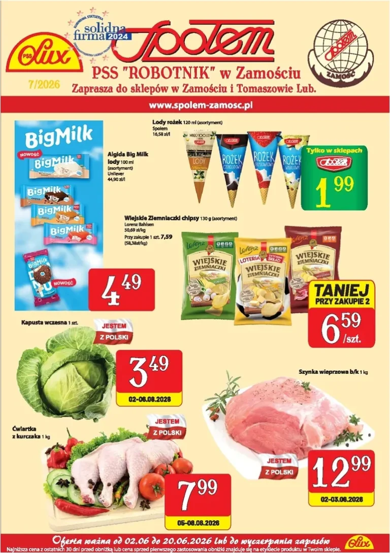Społem – Zamośc gazetka od 02.06.2026 - strona 1